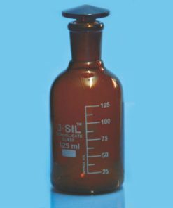 Reagent Bottle, Amber Colour Narrow mouth with I/C Stopper(1162)